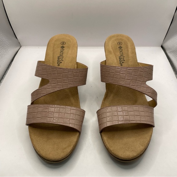 Patrizia by spring step light wood open toe heel sandals light pink  size 9 - Picture 4 of 7